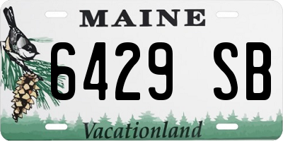 ME license plate 6429SB