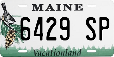 ME license plate 6429SP