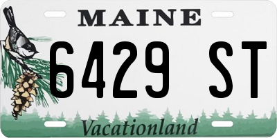 ME license plate 6429ST