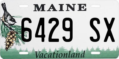 ME license plate 6429SX