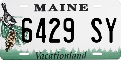 ME license plate 6429SY