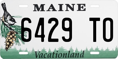 ME license plate 6429TO