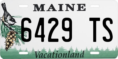 ME license plate 6429TS