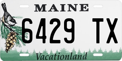 ME license plate 6429TX