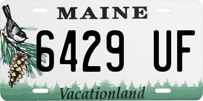 ME license plate 6429UF