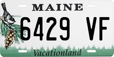 ME license plate 6429VF