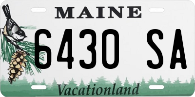 ME license plate 6430SA