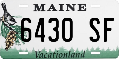 ME license plate 6430SF