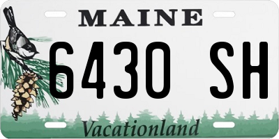 ME license plate 6430SH