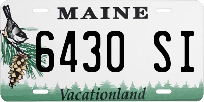 ME license plate 6430SI