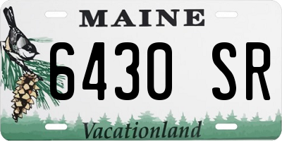 ME license plate 6430SR