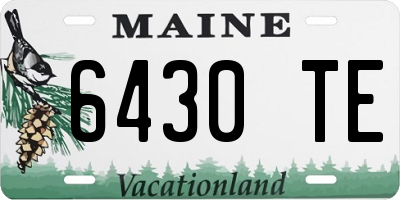 ME license plate 6430TE