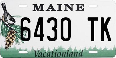 ME license plate 6430TK