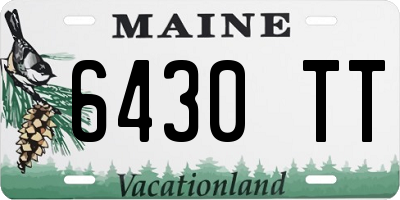 ME license plate 6430TT