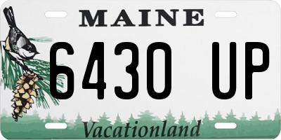ME license plate 6430UP