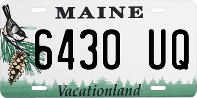 ME license plate 6430UQ