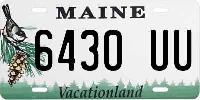 ME license plate 6430UU