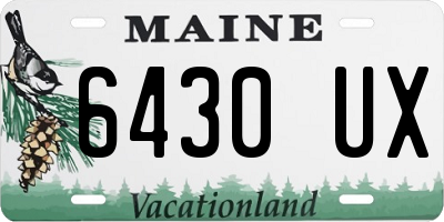 ME license plate 6430UX