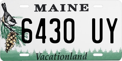 ME license plate 6430UY