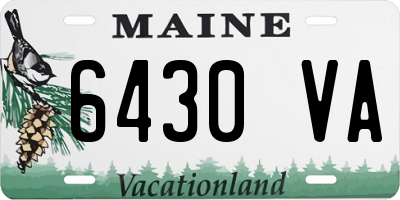 ME license plate 6430VA