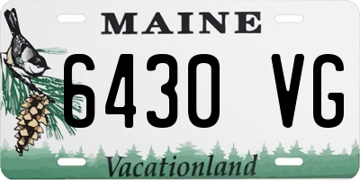 ME license plate 6430VG