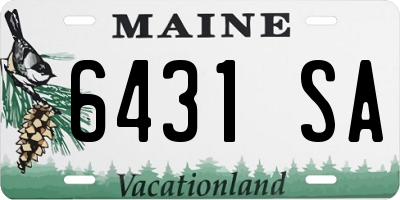 ME license plate 6431SA