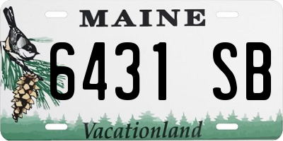 ME license plate 6431SB