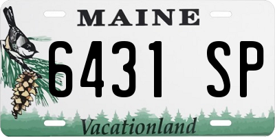 ME license plate 6431SP