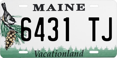 ME license plate 6431TJ