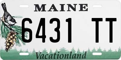 ME license plate 6431TT
