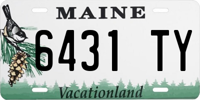 ME license plate 6431TY