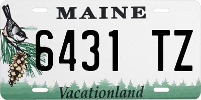ME license plate 6431TZ