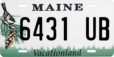 ME license plate 6431UB