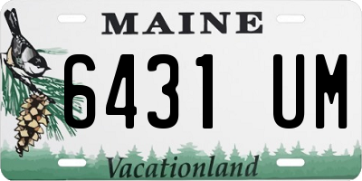 ME license plate 6431UM