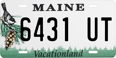 ME license plate 6431UT