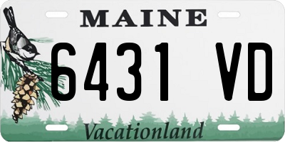 ME license plate 6431VD