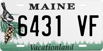 ME license plate 6431VF