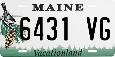 ME license plate 6431VG