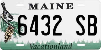 ME license plate 6432SB