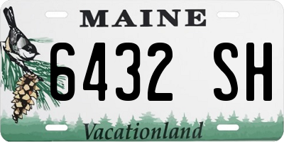 ME license plate 6432SH