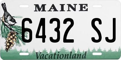 ME license plate 6432SJ