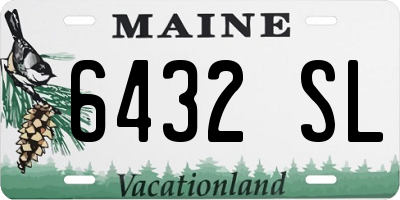 ME license plate 6432SL