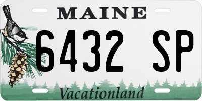 ME license plate 6432SP