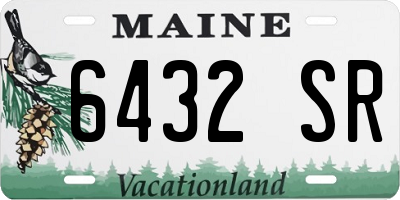 ME license plate 6432SR
