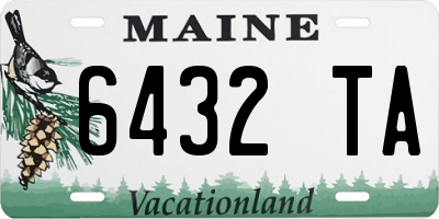 ME license plate 6432TA