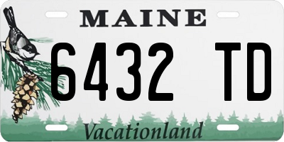 ME license plate 6432TD