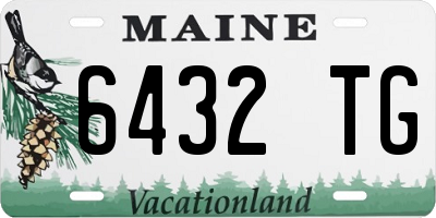 ME license plate 6432TG
