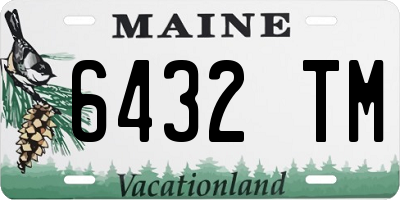 ME license plate 6432TM