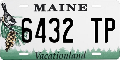 ME license plate 6432TP
