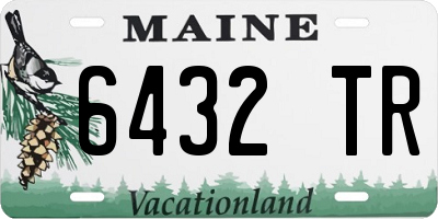 ME license plate 6432TR